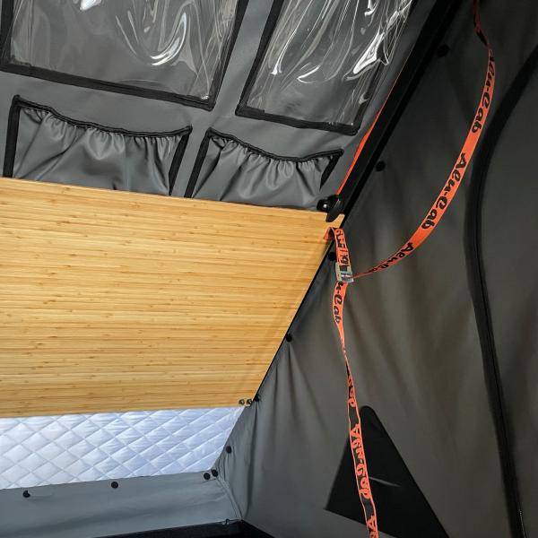 Preview: Alu-Cab Bambus Klapptisch im Innenraum für alle Modelle