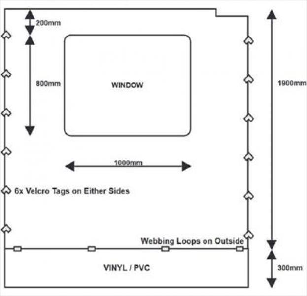 Preview: Alu-Cab 270° Markise Seitenwände Set rechts