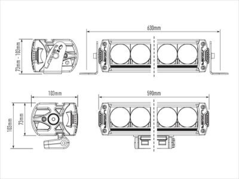 Lazer Lamps Triple-R 1250 Smartview, schwarz