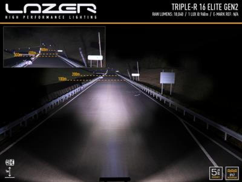 Preview: Lazer Lamps Triple-R 16 Elite - Gen2, schwarz