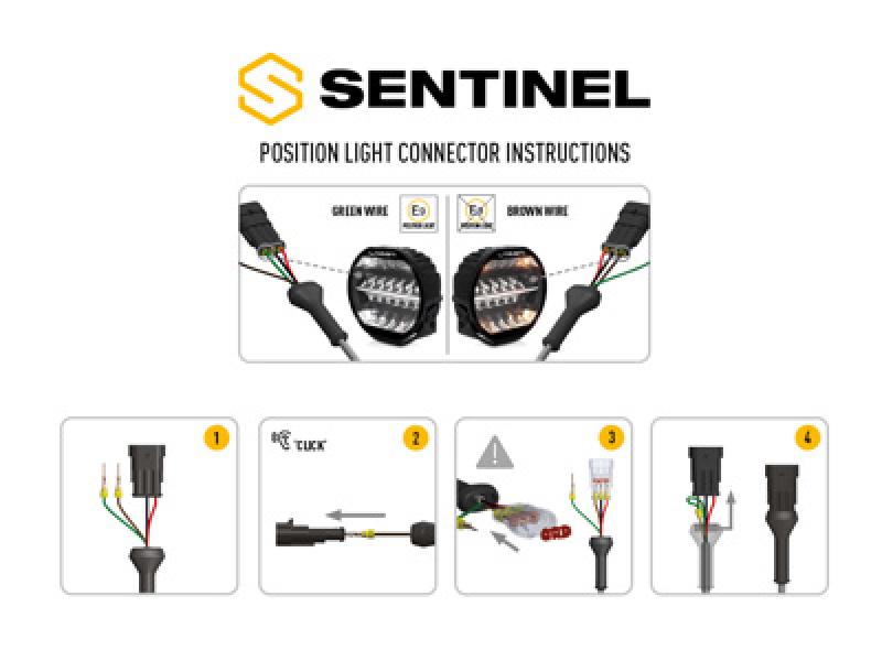 Preview: Lazer Lamps Sentinel 7" Elite in Weiß mit Positionslicht