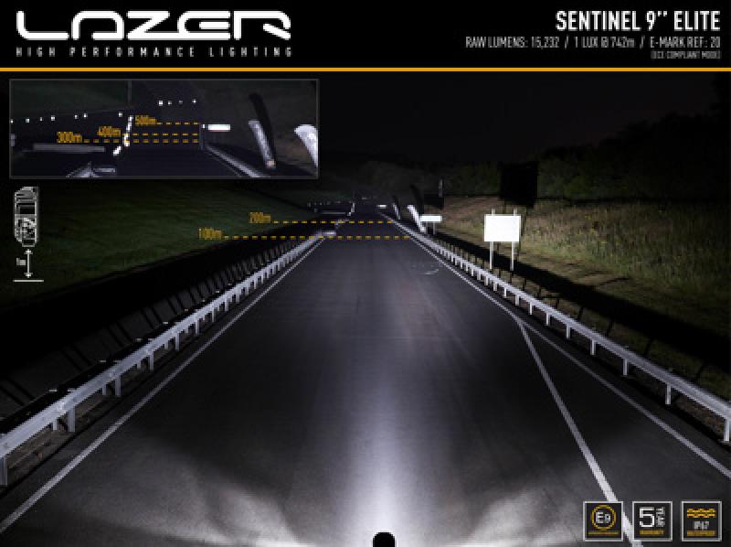 Preview: Lazer Lamps Sentinel 9" Elite in Weiß