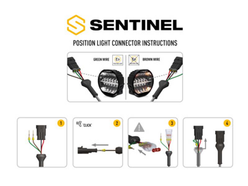 Preview: Lazer Lamps Sentinel 9" Standard in Weiß mit Positionslicht