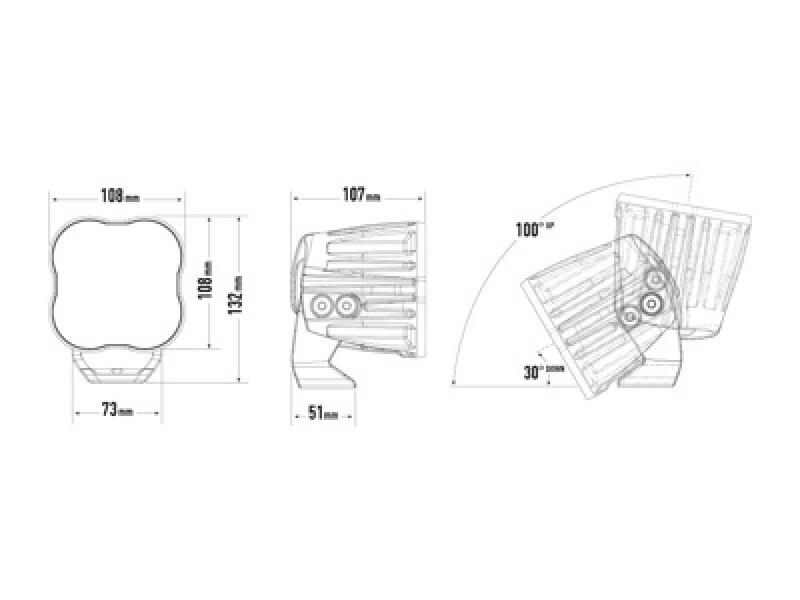 Preview: Lazer Lamps Utility-80 HD Scheinwerfer (mit verstellbarer Helligkeit)