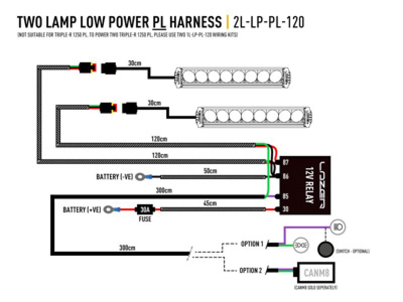 Preview: Lazer Lamps Kabelsatz Doppelt (für Triple-R Standard)