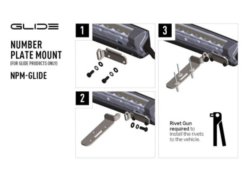 Preview: Lazer Lamps Kennzeichenhalterung für Glide-18