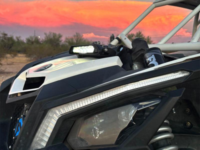 Preview: Lazer Lamps Stoßdämpferturm-Montagesatz für Can-Am Maverick X3 2017+ für Linear-6 (& Elite)