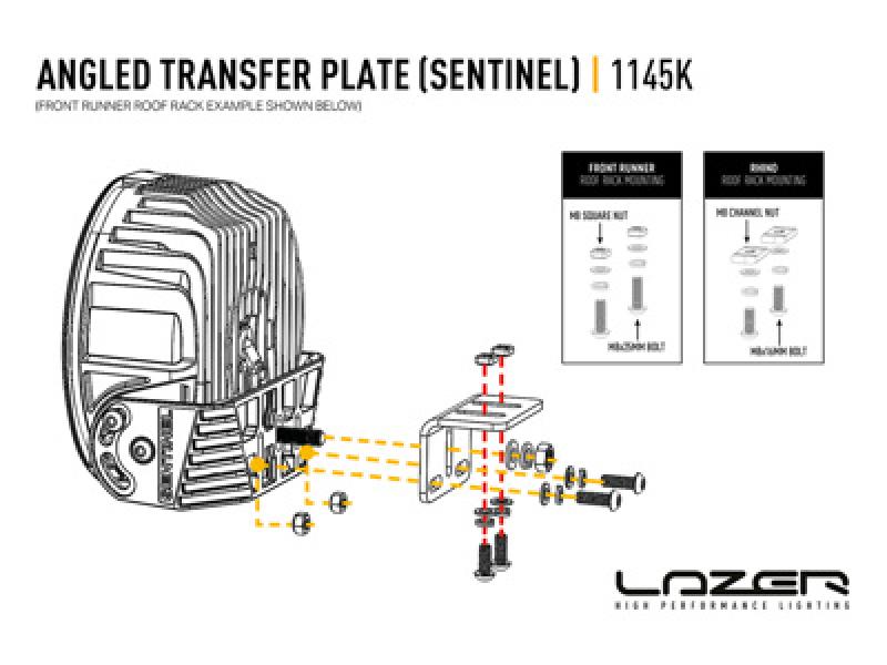 Preview: Lazer Lamps Winkelhalterungen passend für Sentinel (2 Stück)