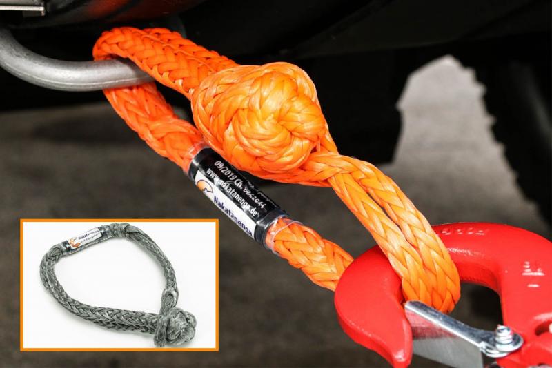 Preview: Nakatanenga Softschäkel 10mm - Bruchfestigkeit 12.000kg orange