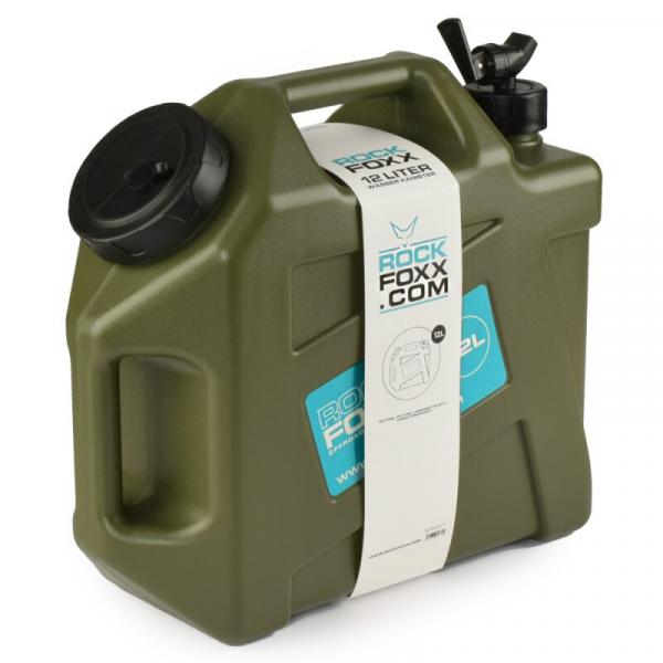 Preview: Rockfoxx Wasserkanister mit Zapfhahn, 12L, Army Grün