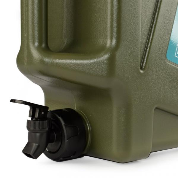 Preview: Rockfoxx Wasserkanister mit Zapfhahn, 12L, Army Grün