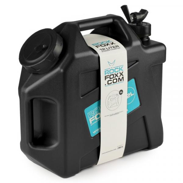Preview: Rockfoxx Wasserkanister mit Zapfhahn, 12L, schwarz