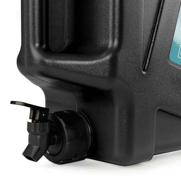 Preview: Rockfoxx Wasserkanister mit Zapfhahn, 12L, schwarz