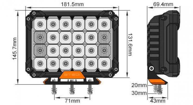 Preview: STEDI QUAD PRO LED Driving Lights (1 Stück)