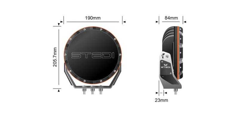 STEDI Type-X™ Sport 7 LED Driving Lights (1 Stück)