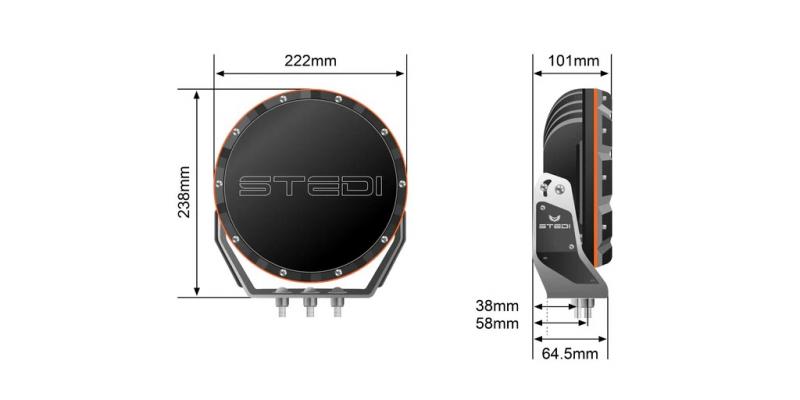 STEDI Type-X™ Sport 8,5 LED Driving Lights (2 Stück)