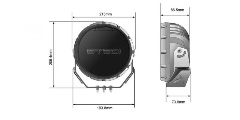 STEDI Type-X™ Sport Plus 8.5" -Sllver Edition- LED Driving Lights (2 Stück)