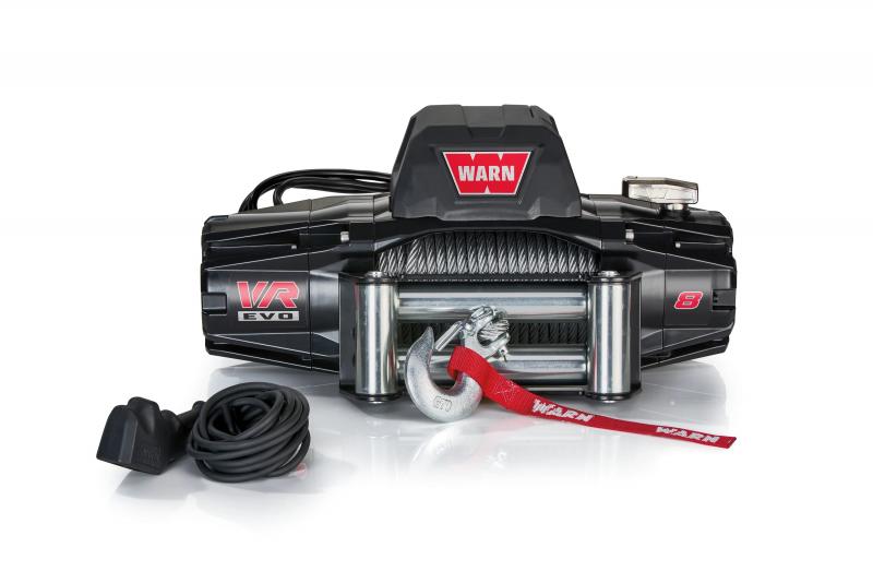 Preview: WARN Seilwinde VR EVO 8 12V 3.630 kg Zugkraft, Stahlseil