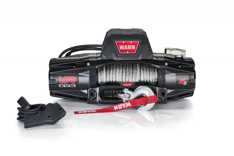 WARN Seilwinde VR EVO 8s 12V 3.630 kg Zugkraft, Kunststoffseil