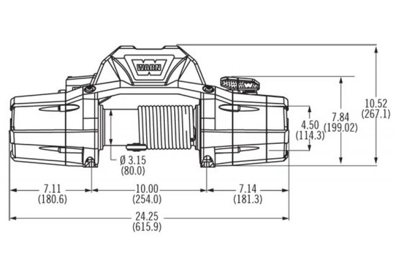 WARN Seilwinde ZEON 8 12V 3.630 kg Zugkraft