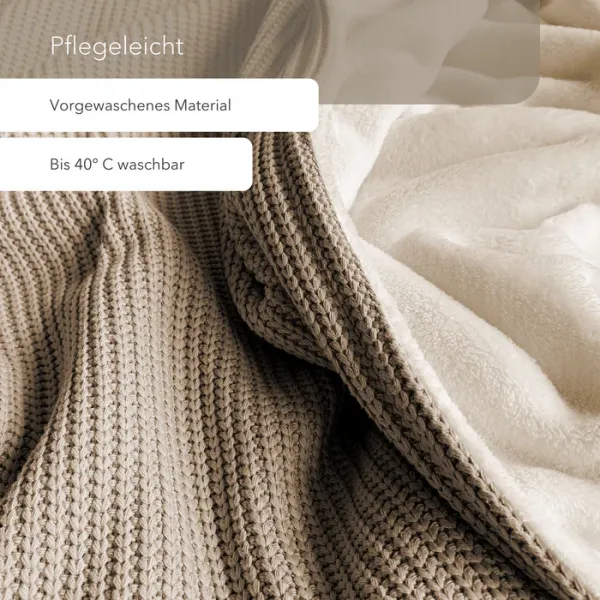 Preview: Blanketino Kuscheldecke Baumwollstrick