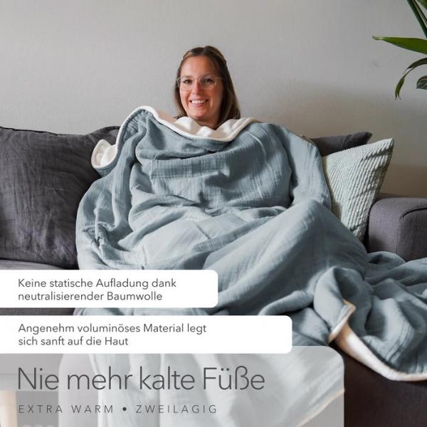 Preview: Blanketino Kuscheldecke Musselin