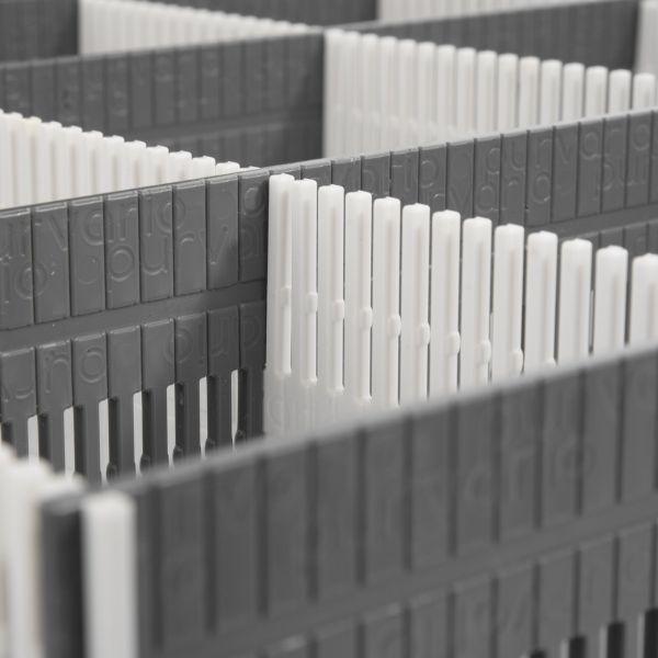 purvario Stauleiste für Schubladen, hellgrau