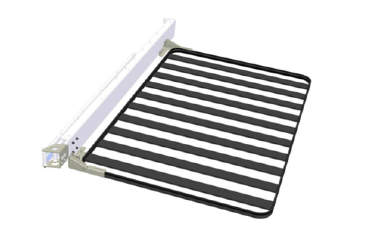 Alu-Cab 270°, 180° und 2m Markise Halterung für Rhino Rack Dachträger K9 links