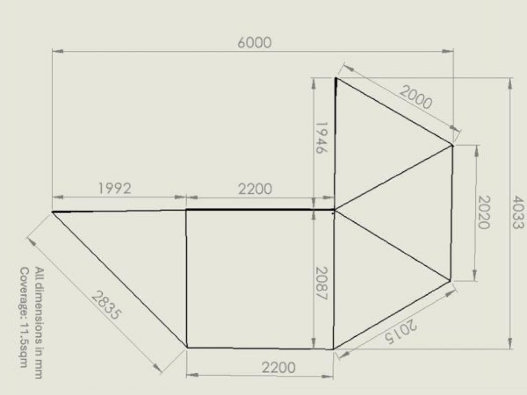 Darche 270 Freestanding Led Awning RHS