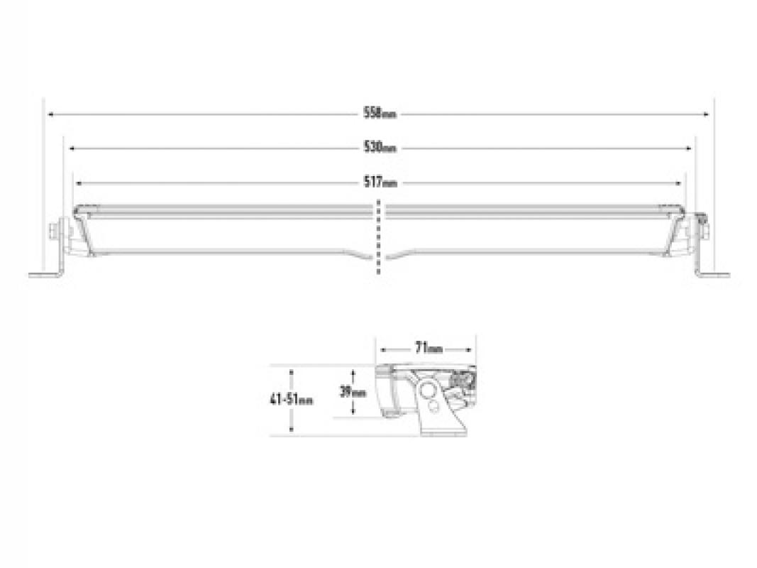 Lazer Lamps Glide-18 Standard Schwarz mit Positionslicht