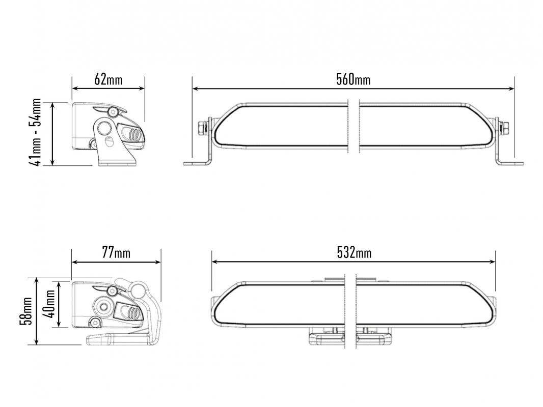 Lazer Lamps Linear-18 Elite mit Low Beam Assist Incl. Kabelsatz