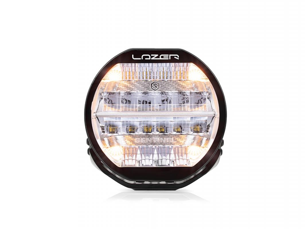 Lazer Lamps Sentinel 9" Chrome in Schwarz mit Positionslicht