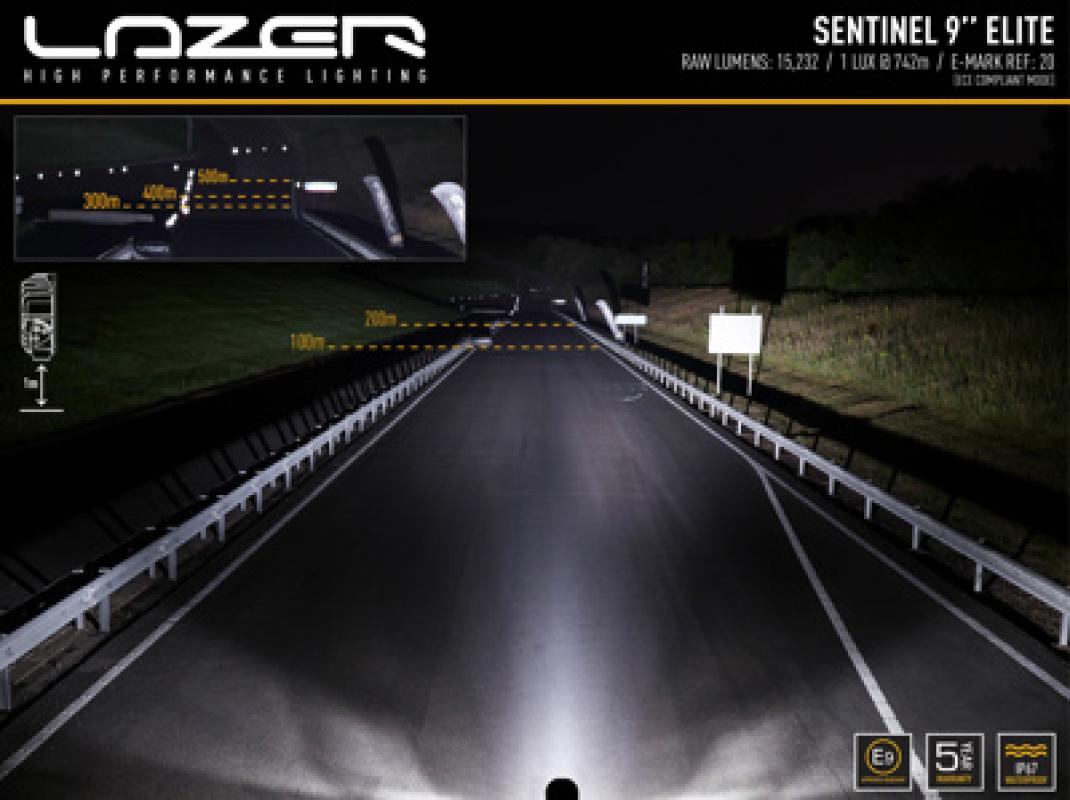 Lazer Lamps Sentinel 9" Elite in Weiß