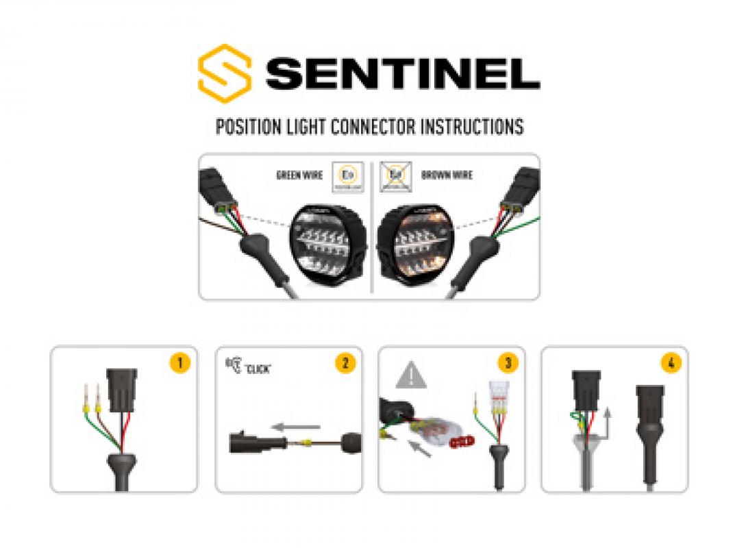 Lazer Lamps Sentinel 9" Standard in Weiß mit Positionslicht