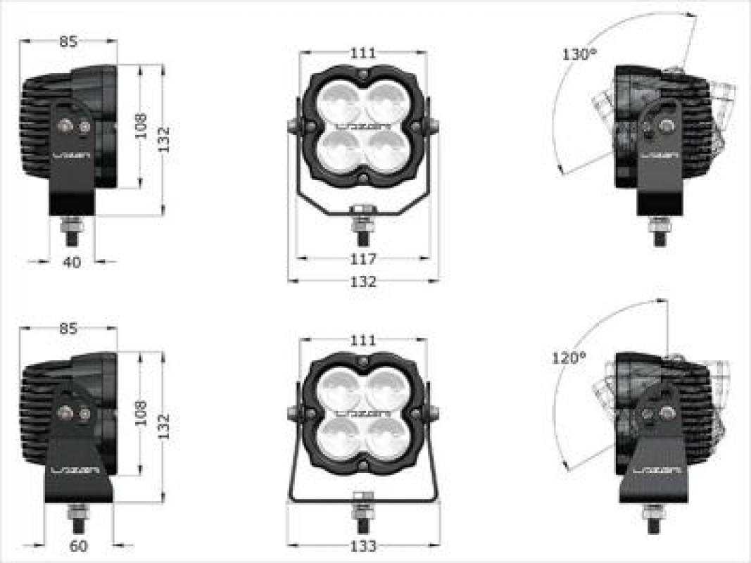 Lazer Lamps Utility-45 Gen2 mit U-Haltebügel, breit