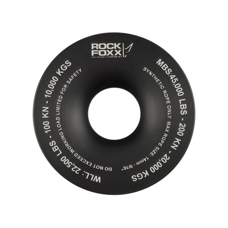 Rockfoxx Bergungsring 10T, Aluminium Umlenkrolle für Kunststoffseil & Softschäkel