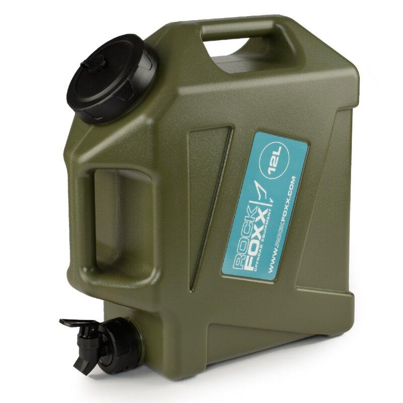 Rockfoxx Wasserkanister mit Zapfhahn, 12L, Army Grün