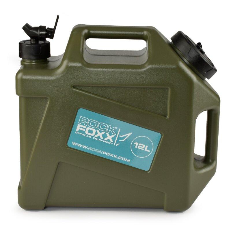 Rockfoxx Wasserkanister mit Zapfhahn, 12L, Army Grün