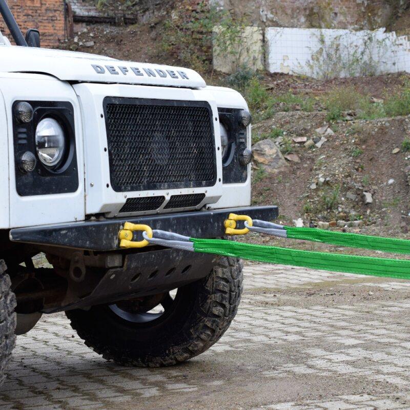 Rockfoxx Berge Set Pannenhilfe abschleppen Abschleppseil Offroad Forstset Baumgurt 4m