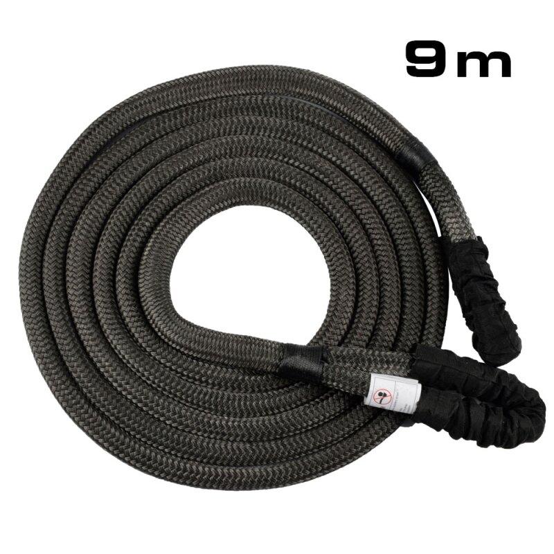Rockfoxx Kinetisches Bergeseil, 9m x 38mm, 30t Bruchlast, elastisches Abschleppseil