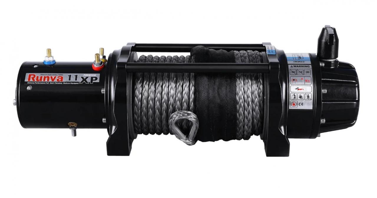 Runva - 11XP Premium 12V Seilwinde mit Syntethik Seil inkl. Zubehör