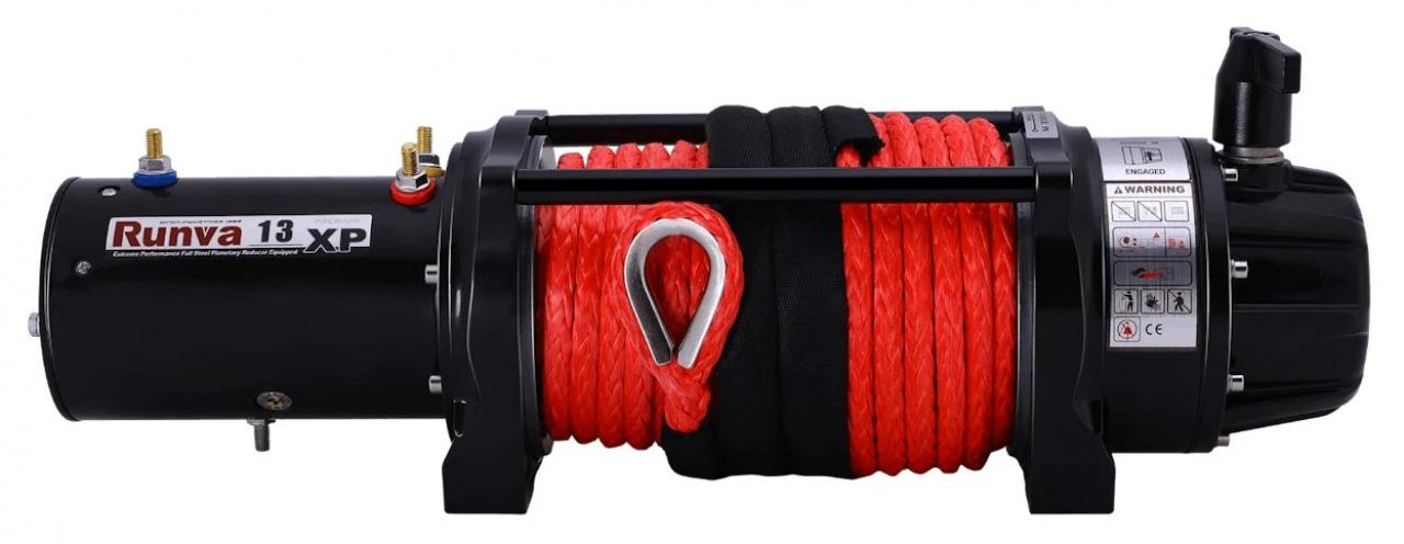 Runva - 13XP Premium 12V Seilwinde mit Syntethik Seil inkl. Zubehör