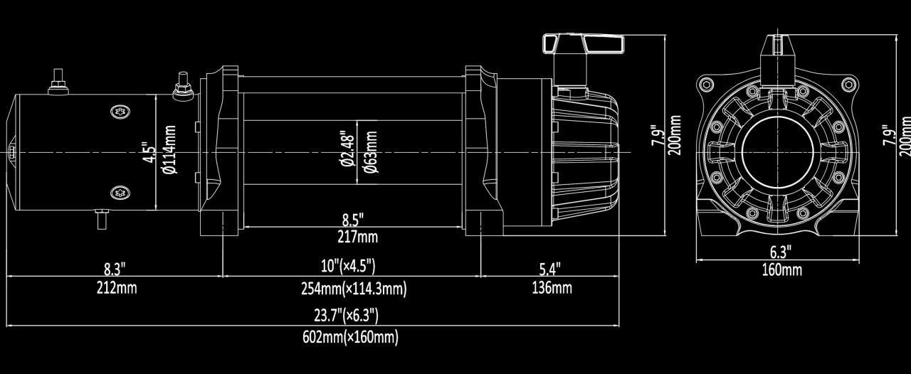 Runva - 13XP Premium 12V Seilwinde mit Syntethik Seil inkl. Zubehör