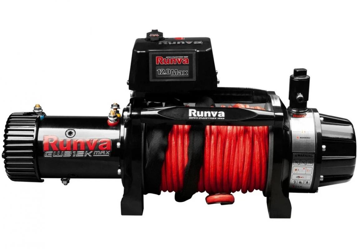 Runva - EWB12K MAX 12V Seilwinde mit Armortech Synthetik Seil