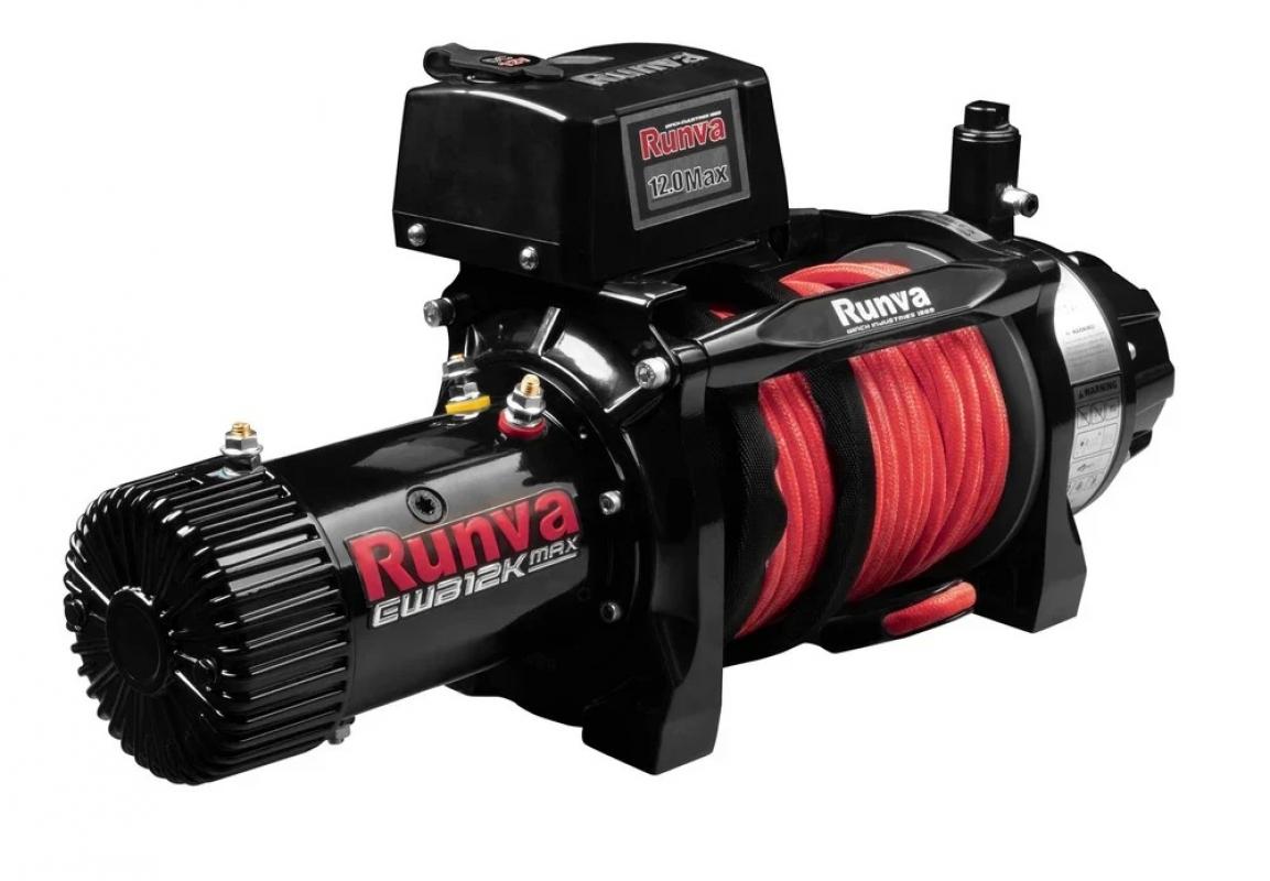 Runva - EWB12K MAX 12V Seilwinde mit Armortech Synthetik Seil