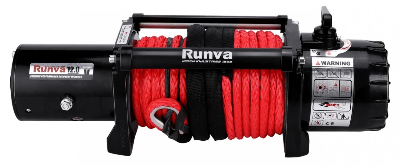 Runva - EWV12000 ULTIMATE 12V Seilwinde mit Synthetik Seil