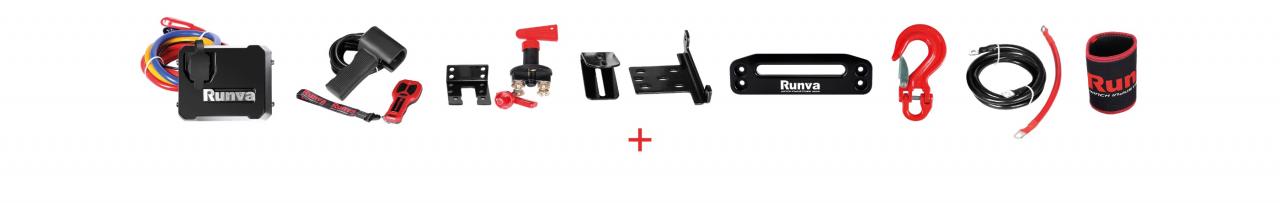 Runva - EWV12000 ULTIMATE 12V Seilwinde mit Synthetik Seil