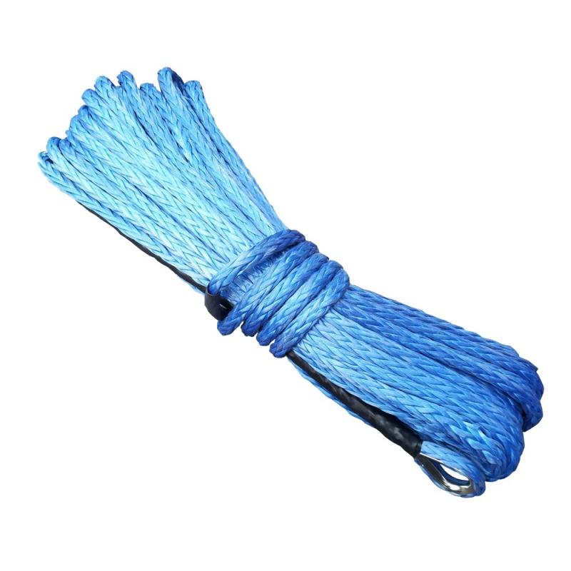 Runva - 15m x 6mm synthetisches Windenseil blau