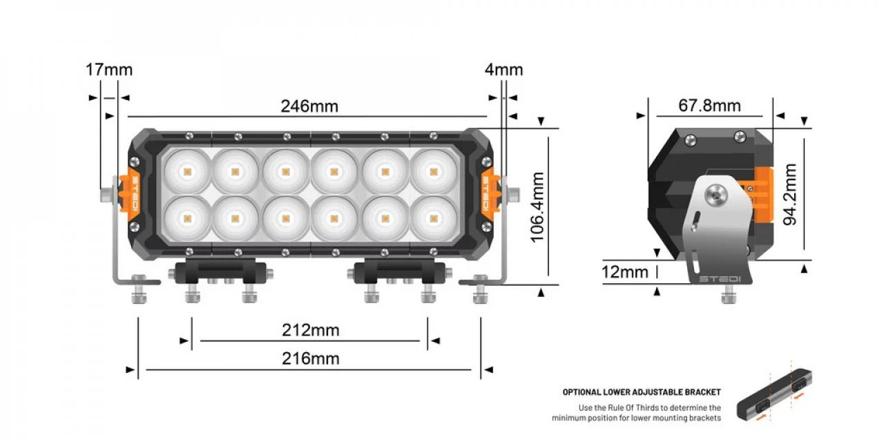 STEDI LightBar ST3303 PRO 11 Zoll Ultra High Output