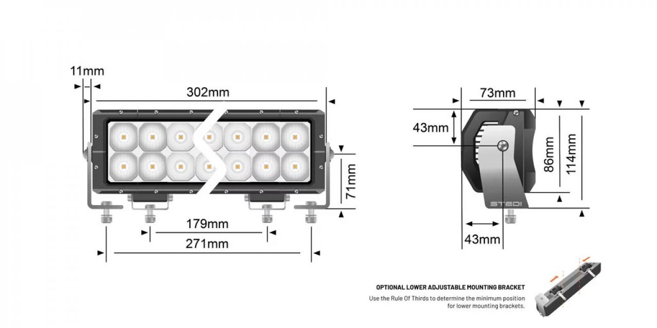 STEDI LightBar ST4K 12 Zoll